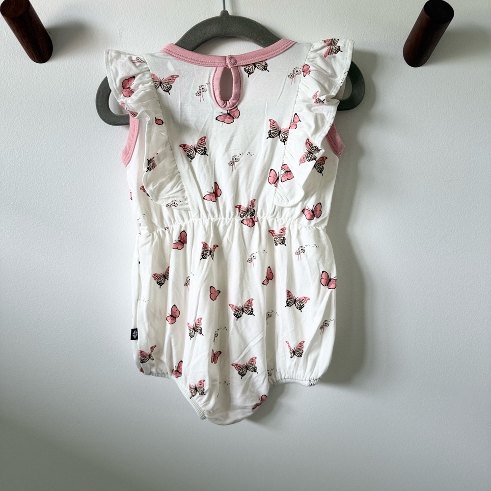 Kyte BABY Pink Butterfly Bubble Romper - Picture 3 of 3